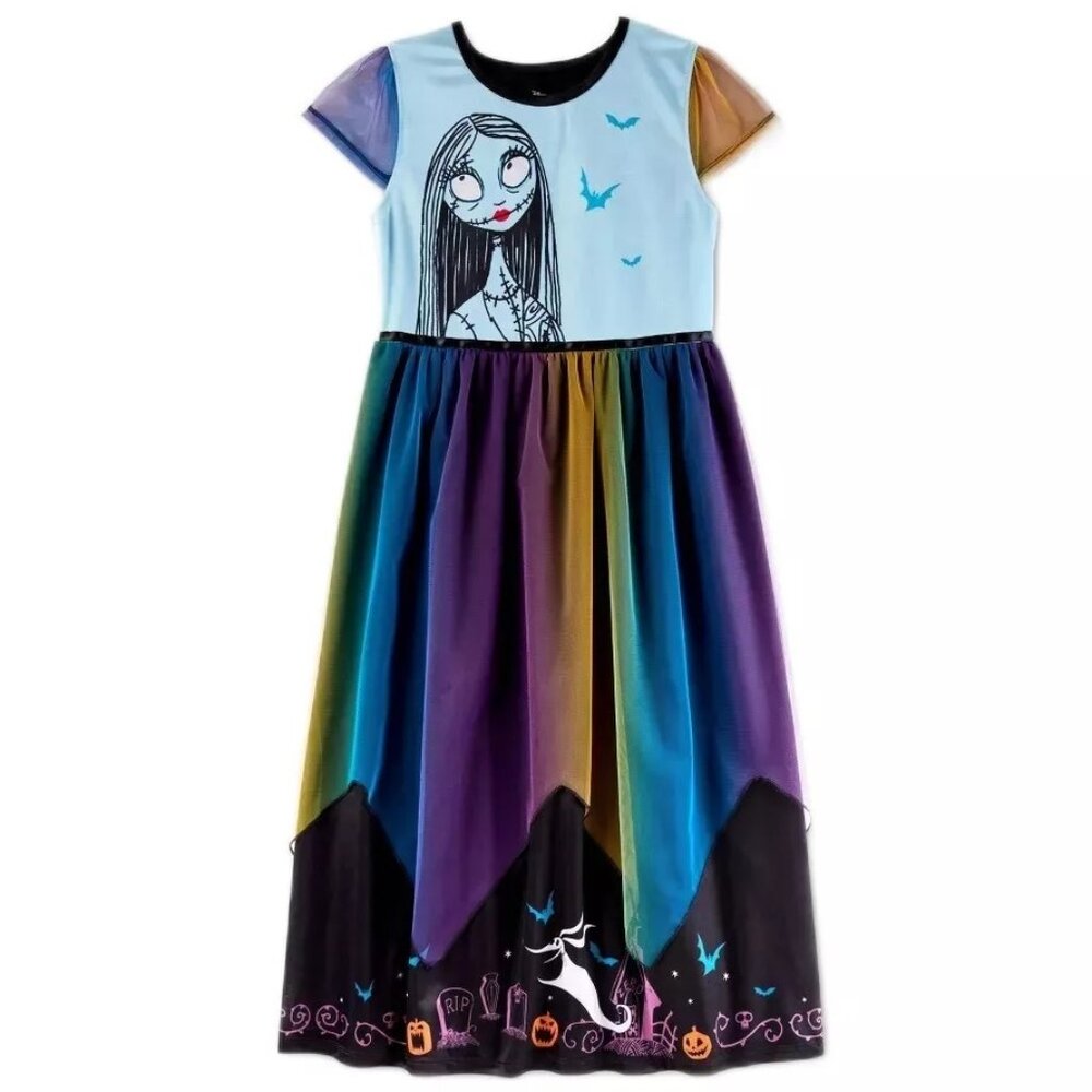 Girls' The Nightmare Before Christmas Sally Dress-up Nightgown Size XS Med NWT